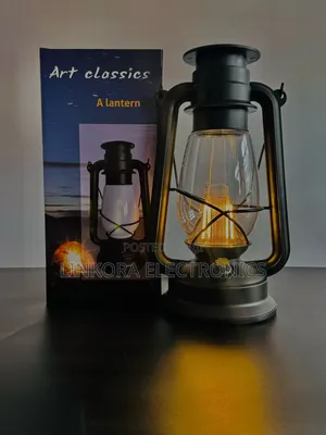 Vintage LED Rechargeable Hurricane Lantern – Retro Ambient Light