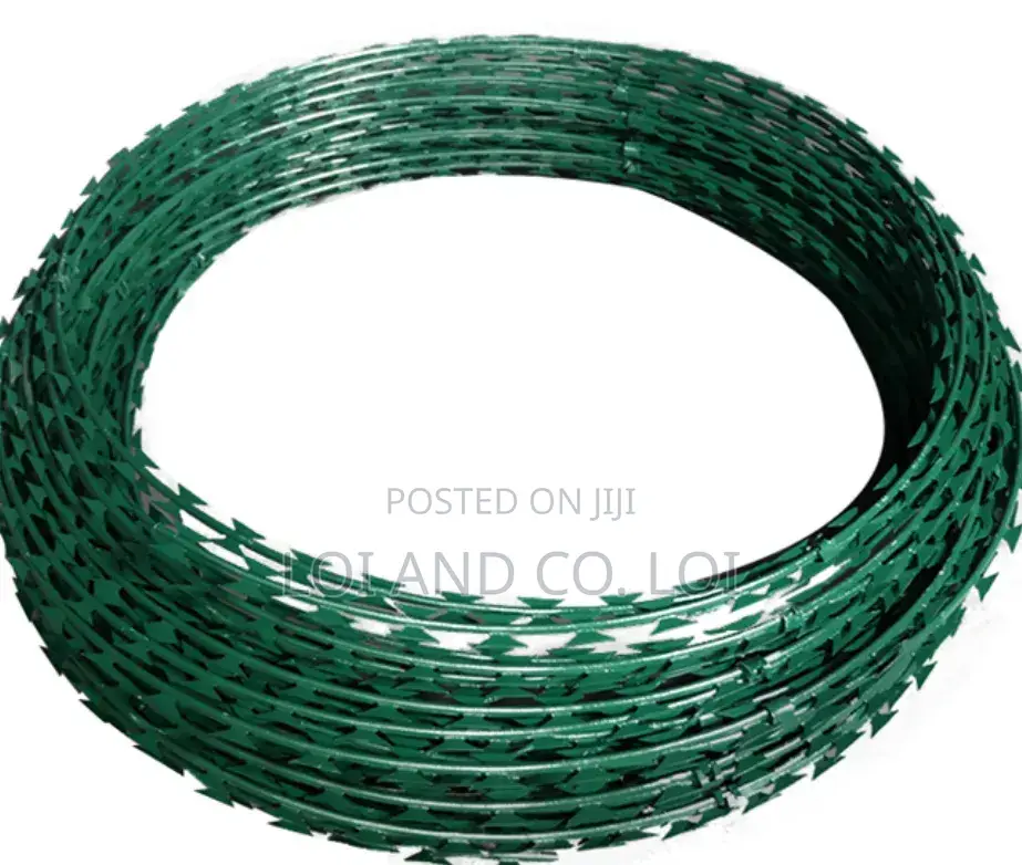 Galvanised Green 10m Razor Wire