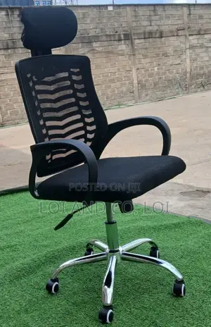 Secretarial Mesh Office Chair With Headrest