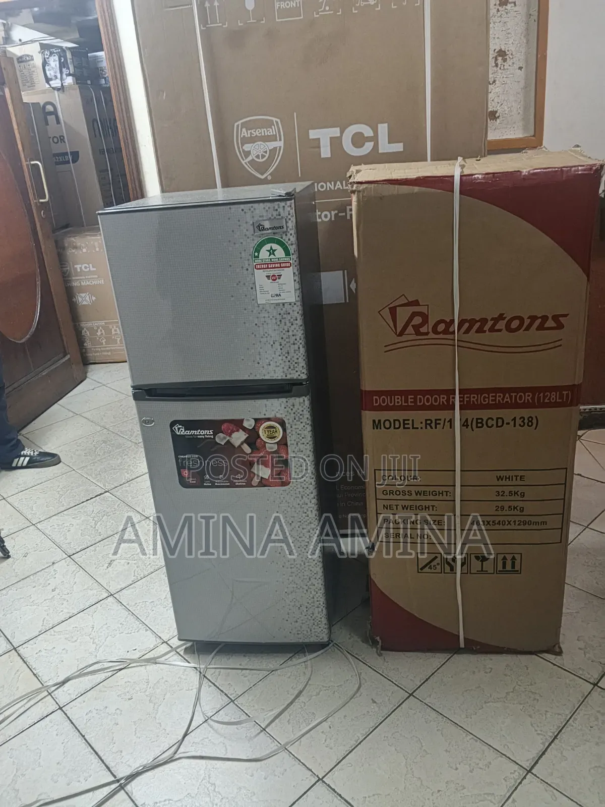 Ramtons 128l Double Door Fridge Rf 138