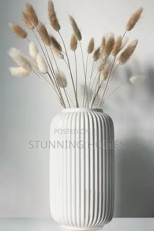Ribbed Ceramic Vase