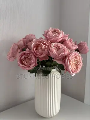 Ribbed Ceramic Vase