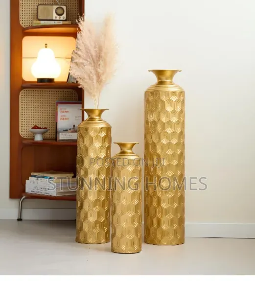 3pcs Metallic Vases