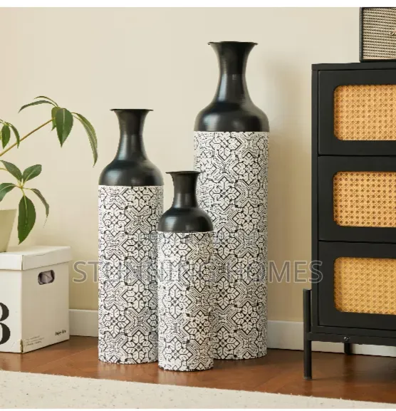 3pcs Metallic Vases