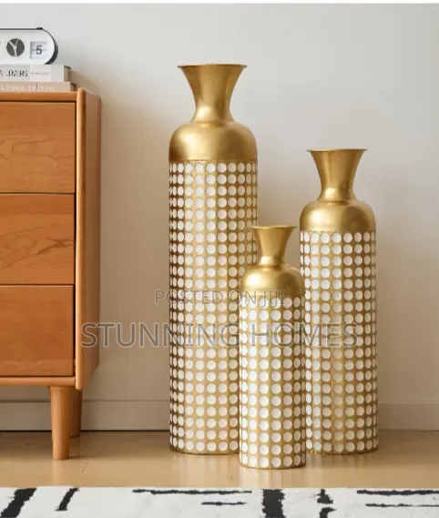 3pcs Metallic Vases