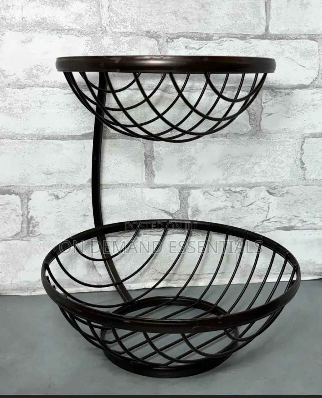 2 Tier Metallic Fruit Rack Available