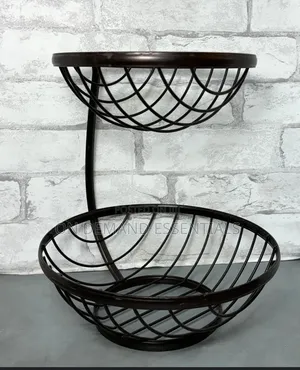 2 Tier Metallic Fruit Rack Available