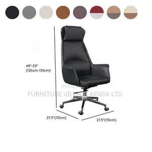 Office Chair; High Back Leather Boss Executive Seat