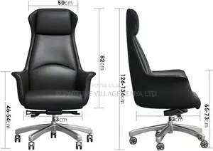 Office Chair; High Back Leather Boss Executive Seat