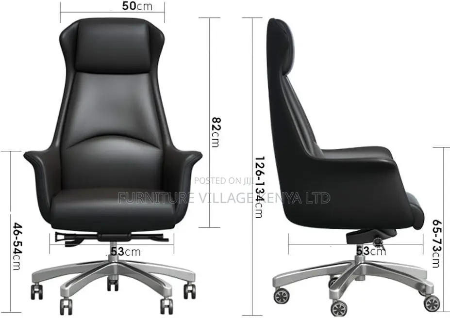 Office Chair; High Back Leather Boss Executive Seat