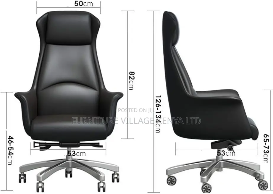 Office Chair; High Back Leather Boss Executive Seat
