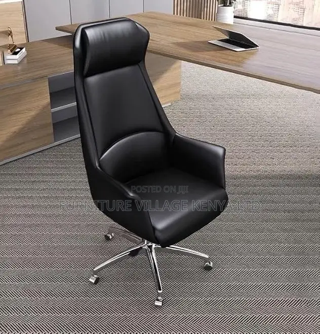 Office Chair; High Back Leather Boss Executive Seat