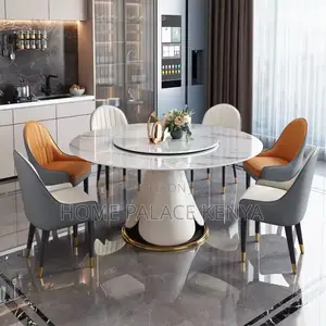 Dining Set; Contemporary Round Kitchen Dining Set for Modern Homes