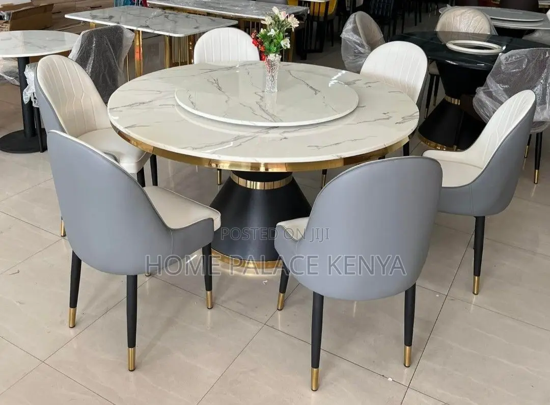 Dining Set; Contemporary Round Kitchen Dining Set for Modern Homes