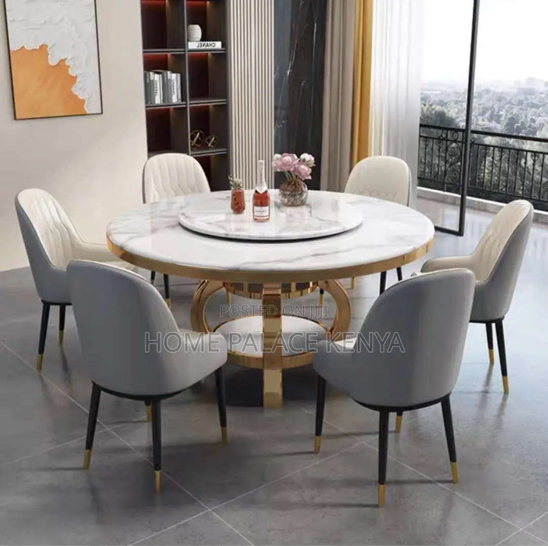 Dining Set; Contemporary Round Kitchen Dining Set for Modern Homes