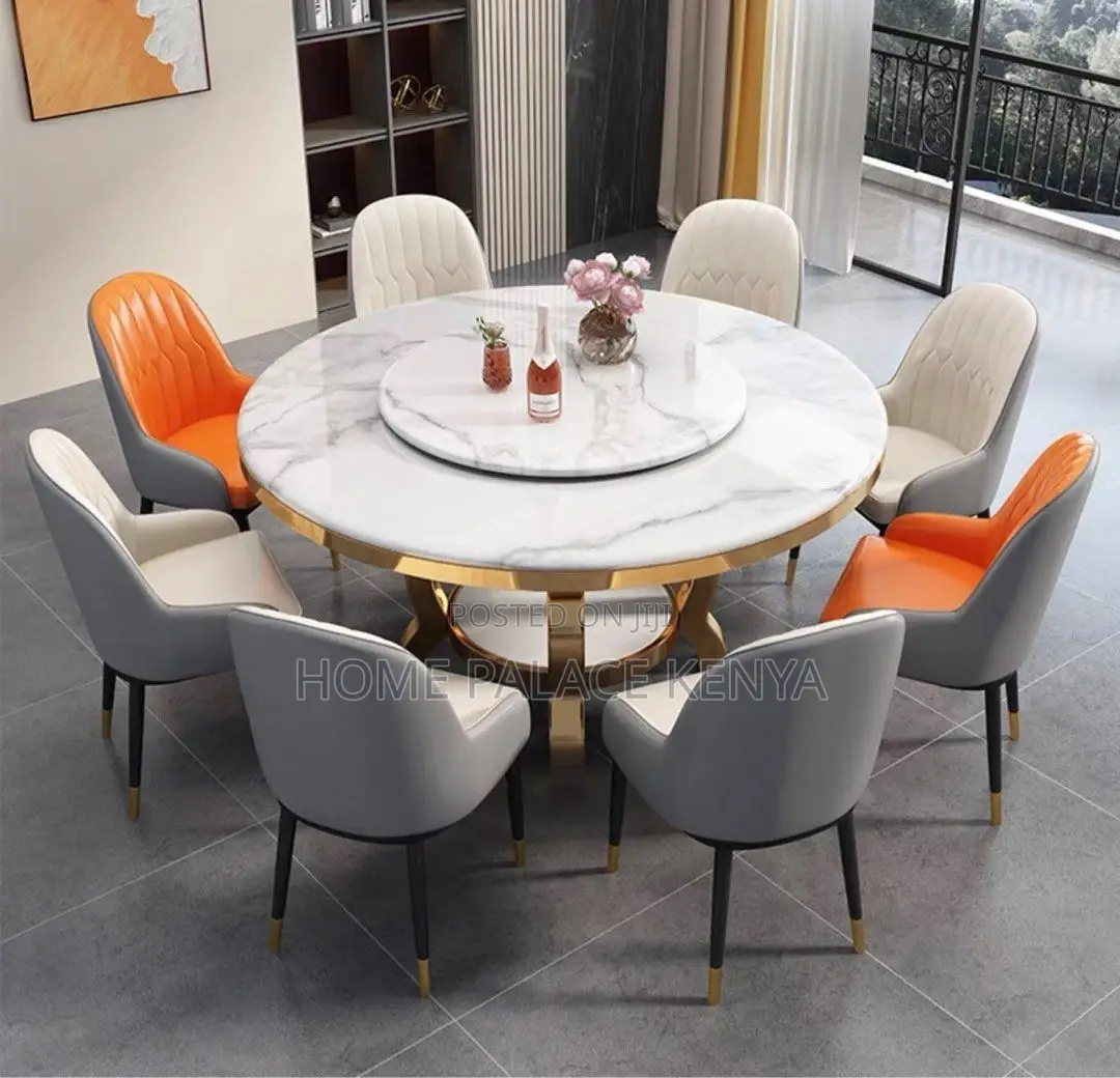Dining Set; Contemporary Round Kitchen Dining Set for Modern Homes