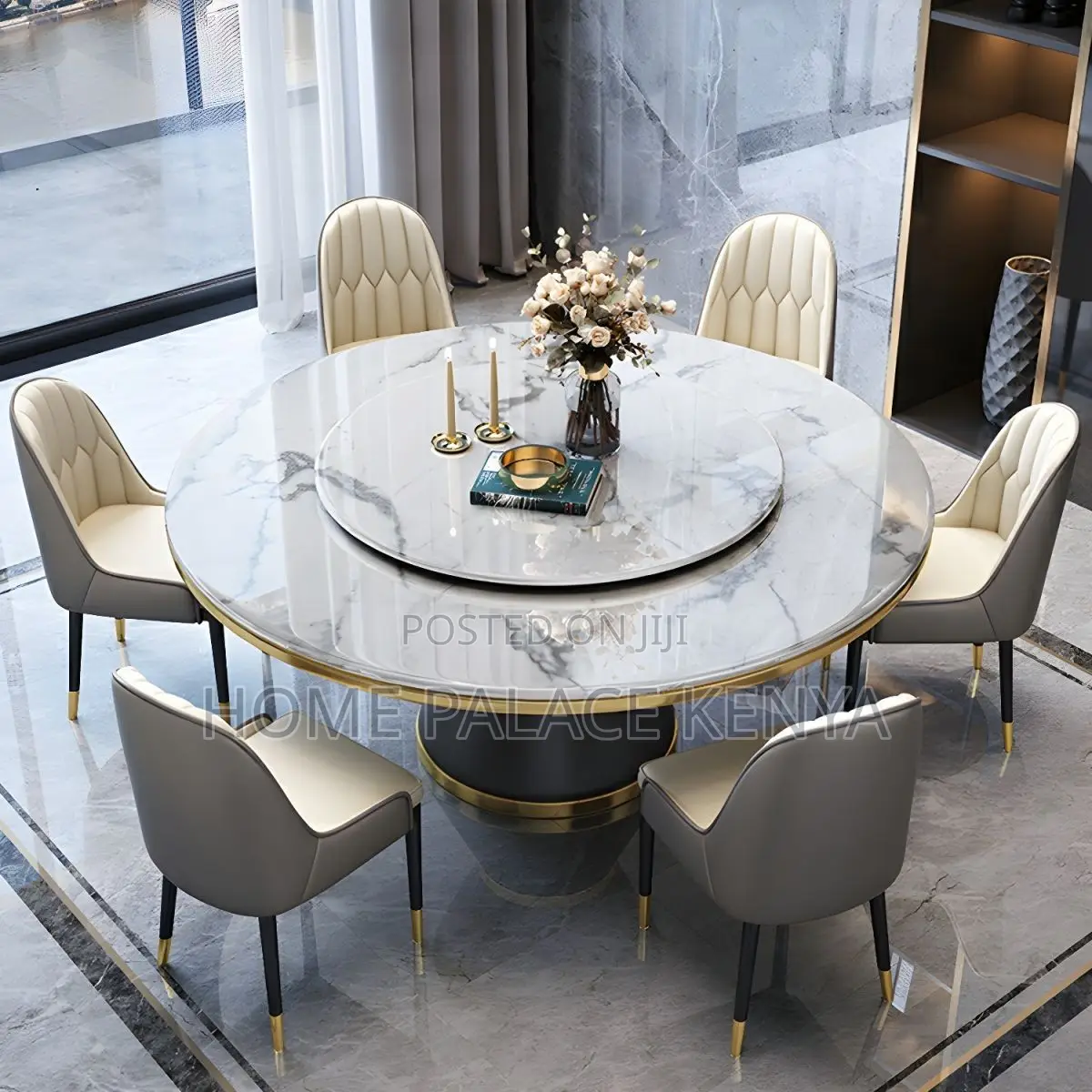 Dining Set; Contemporary Round Kitchen Dining Set for Modern Homes