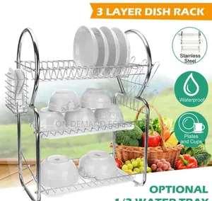 *Stainless Steel 3layer Dish Drainer Available