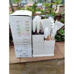 *ORIGINAL 19 PCS Silicon Spoons With Knives and Chopping Board