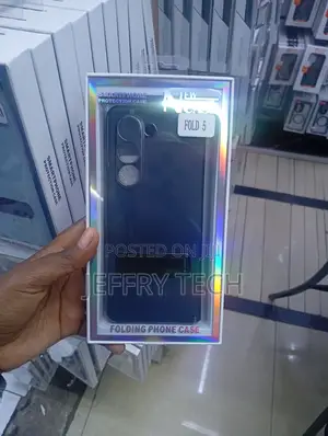 Blue Folding Phone Case With an for the Samsung Galaxy Z Fold 5