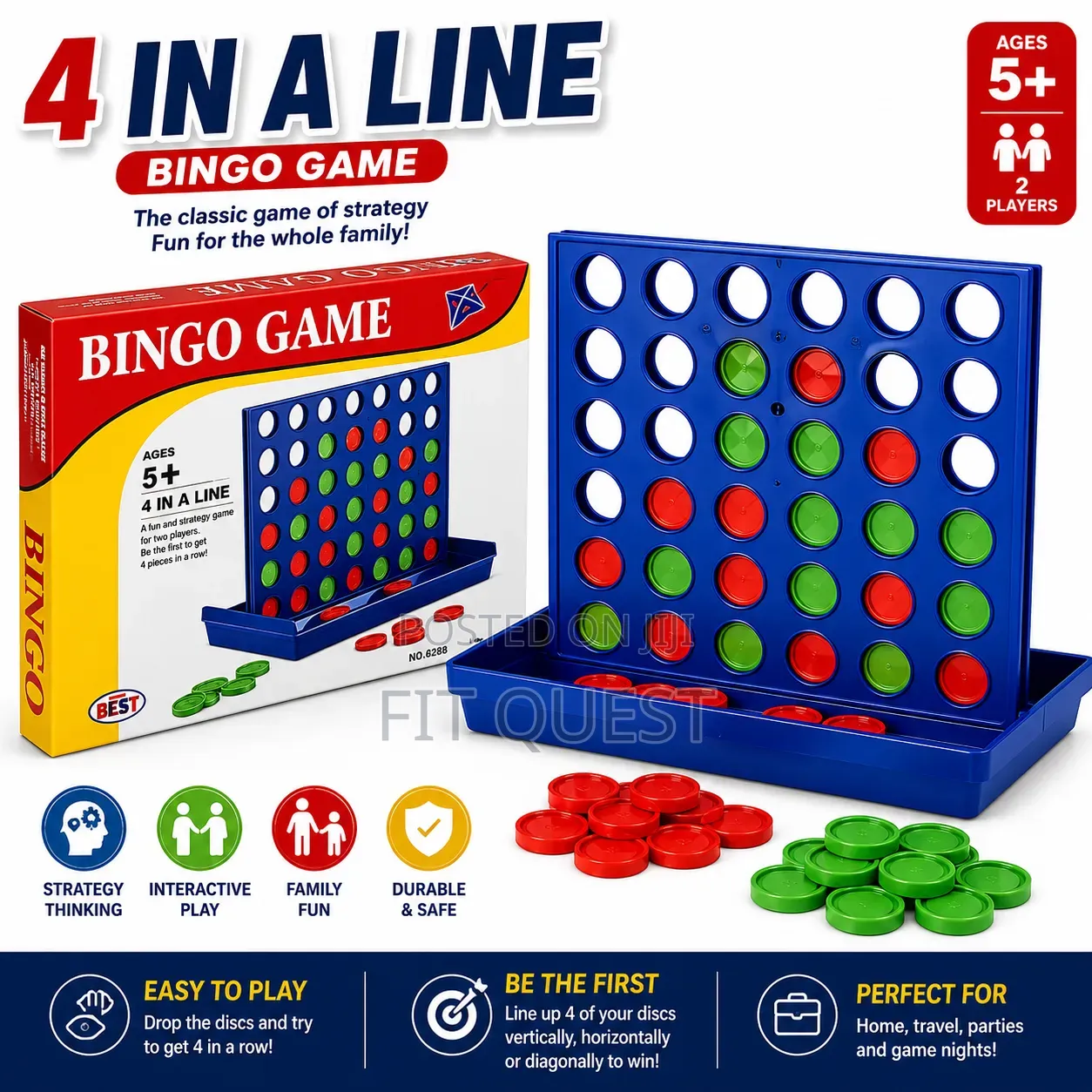 4 in a Line Bingo Game Large