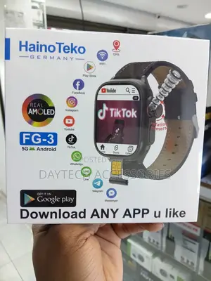 Haino Teko FG-3 5G Android Smartwatch AMOLED Display SIM Card Slot.