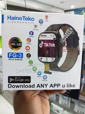 Haino Teko FG-3 5G Android Smartwatch AMOLED Display SIM Card Slot.