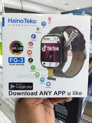 Haino Teko FG-3 5G Android Smartwatch AMOLED Display SIM Card Slot.