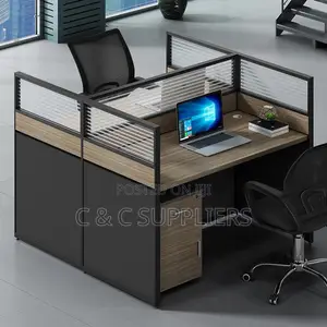 2-Way Brown Partition Workstation.