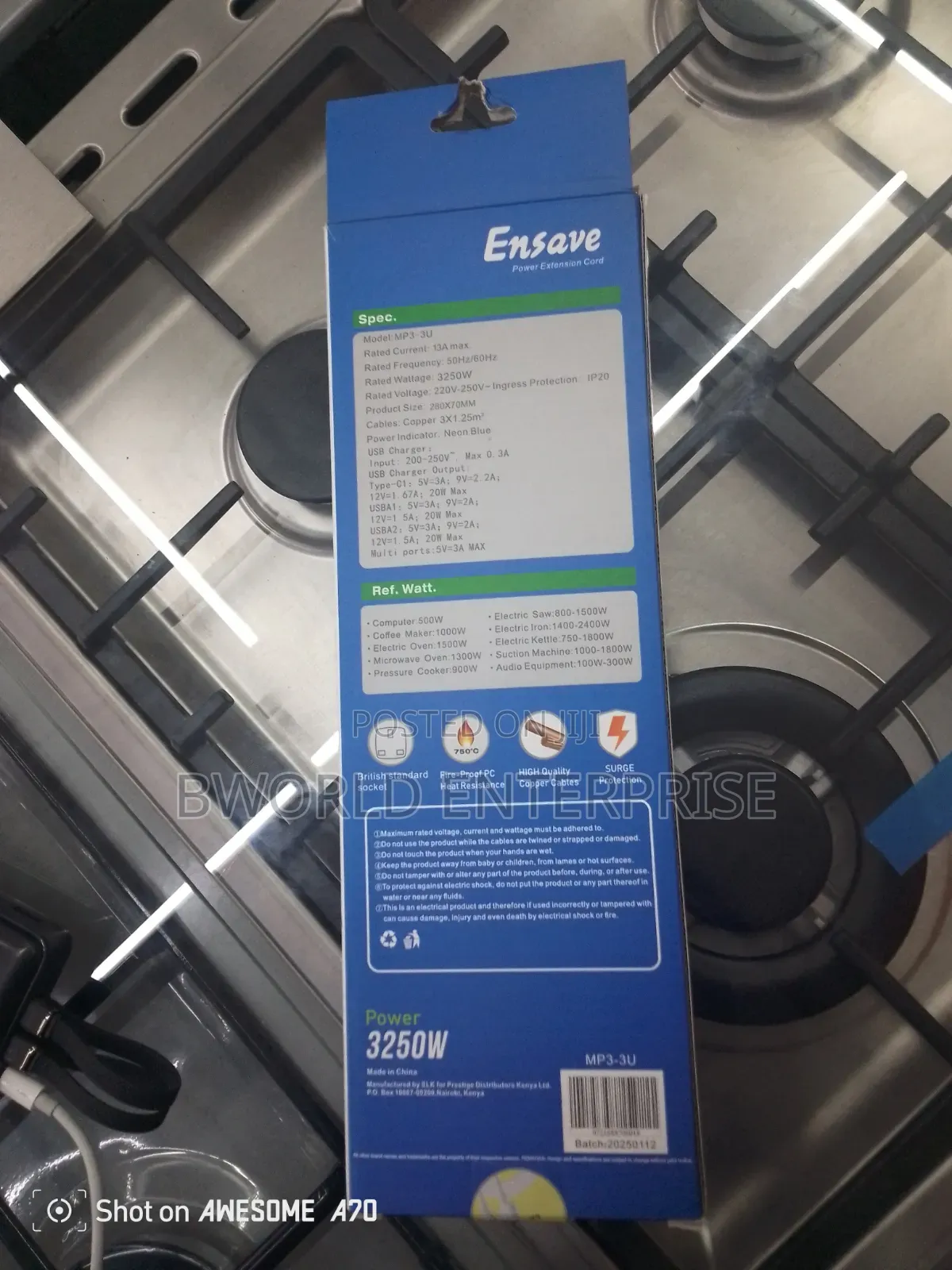 Ensave 3Way Extensions. 2M
