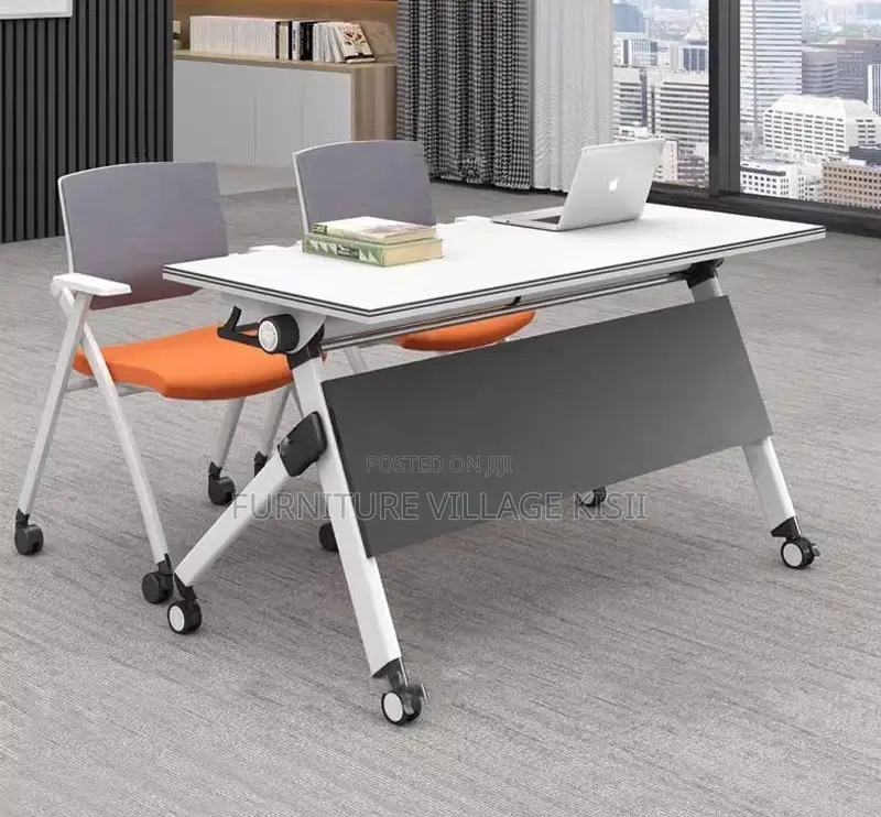 Office Table; Foldable Metallic Training Table