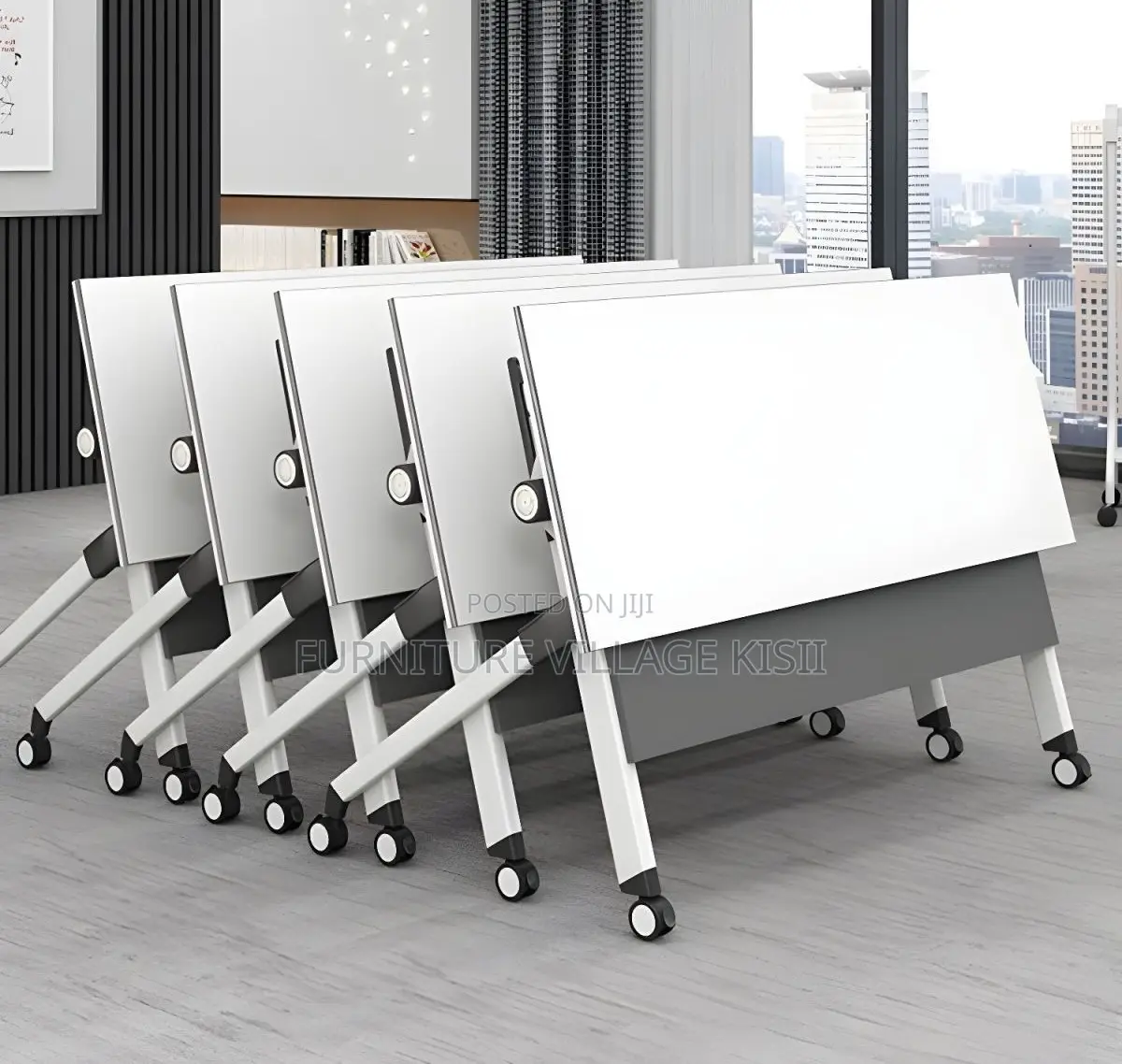 Office Table; Foldable Metallic Training Table