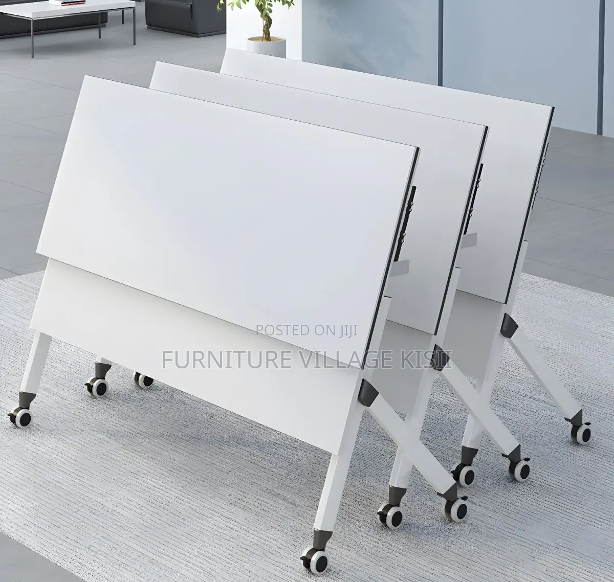 Office Table; Foldable Metallic Training Table