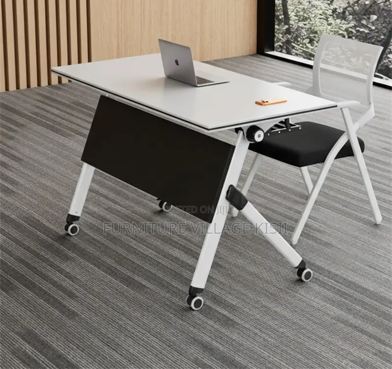 Office Table; Foldable Metallic Training Table