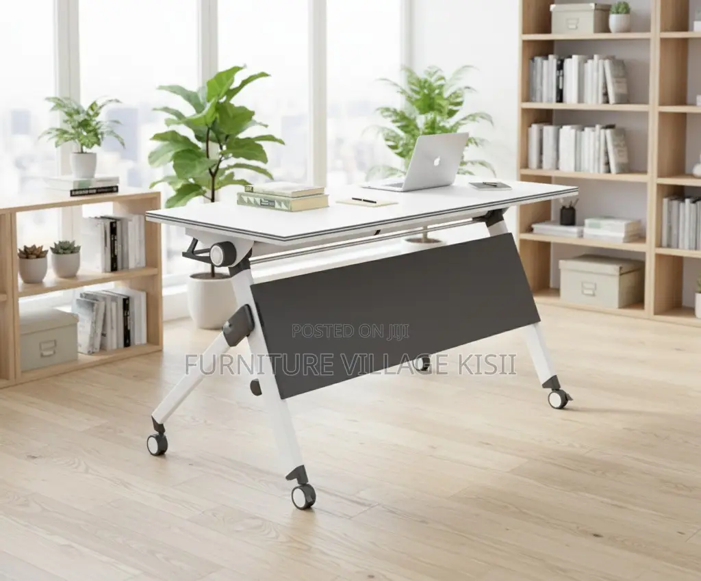 Office Table; Foldable Metallic Training Table