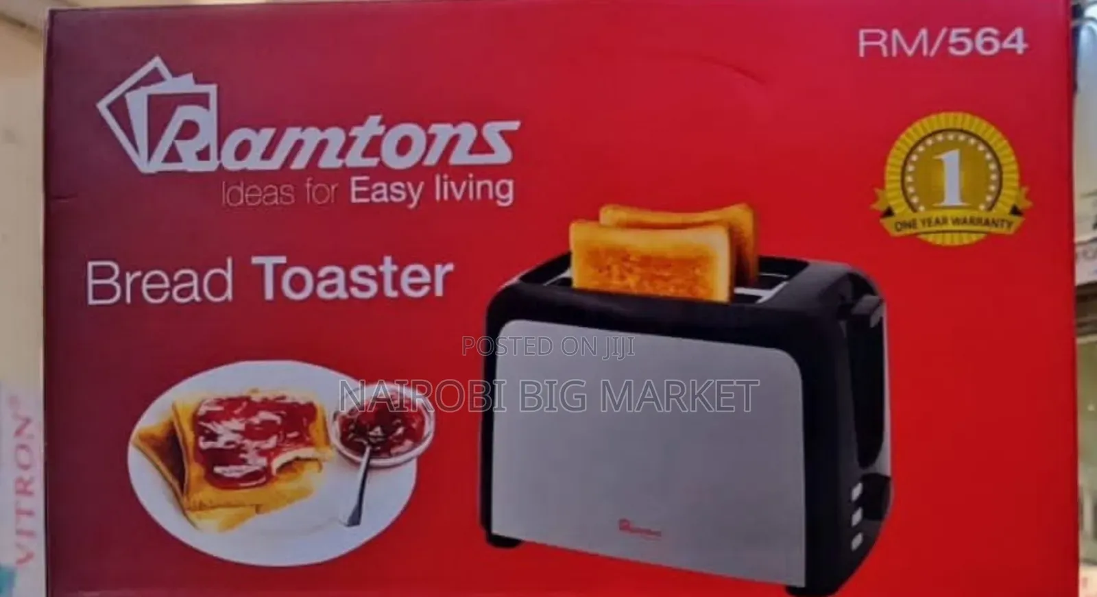 Ramtons RM/564 2slice Stainless Steel Toaster