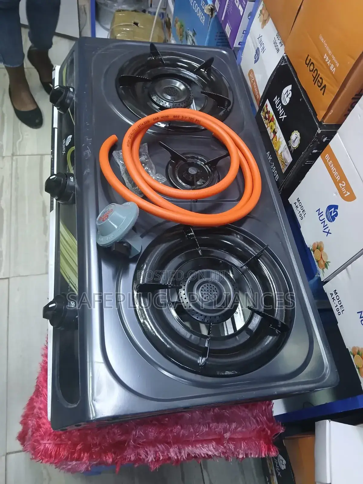 Nunix 2 Burner With Regulator and Pipe