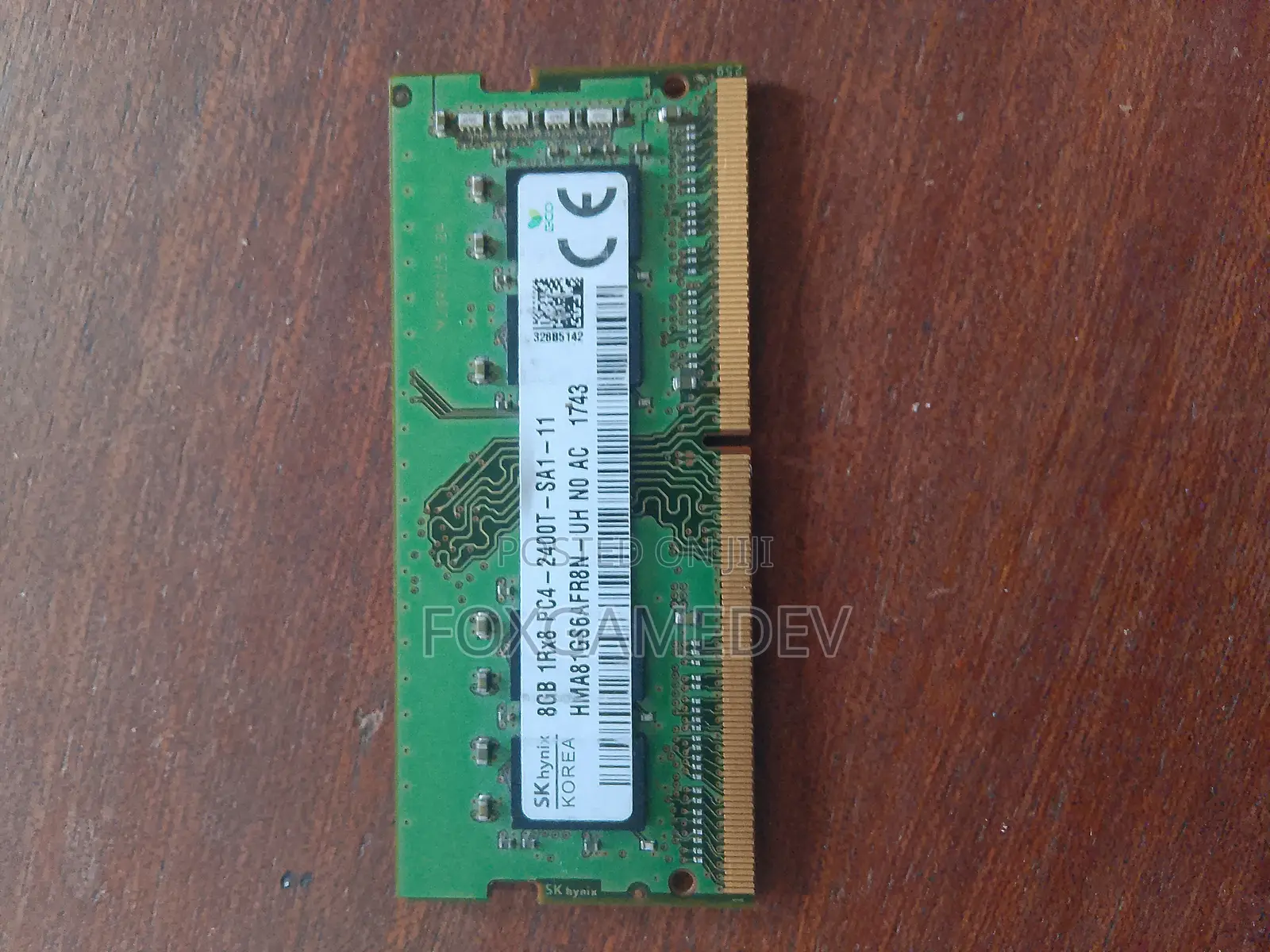 RAM: 8GB,1Rx8 PC4 - 2400T - SA1 -11