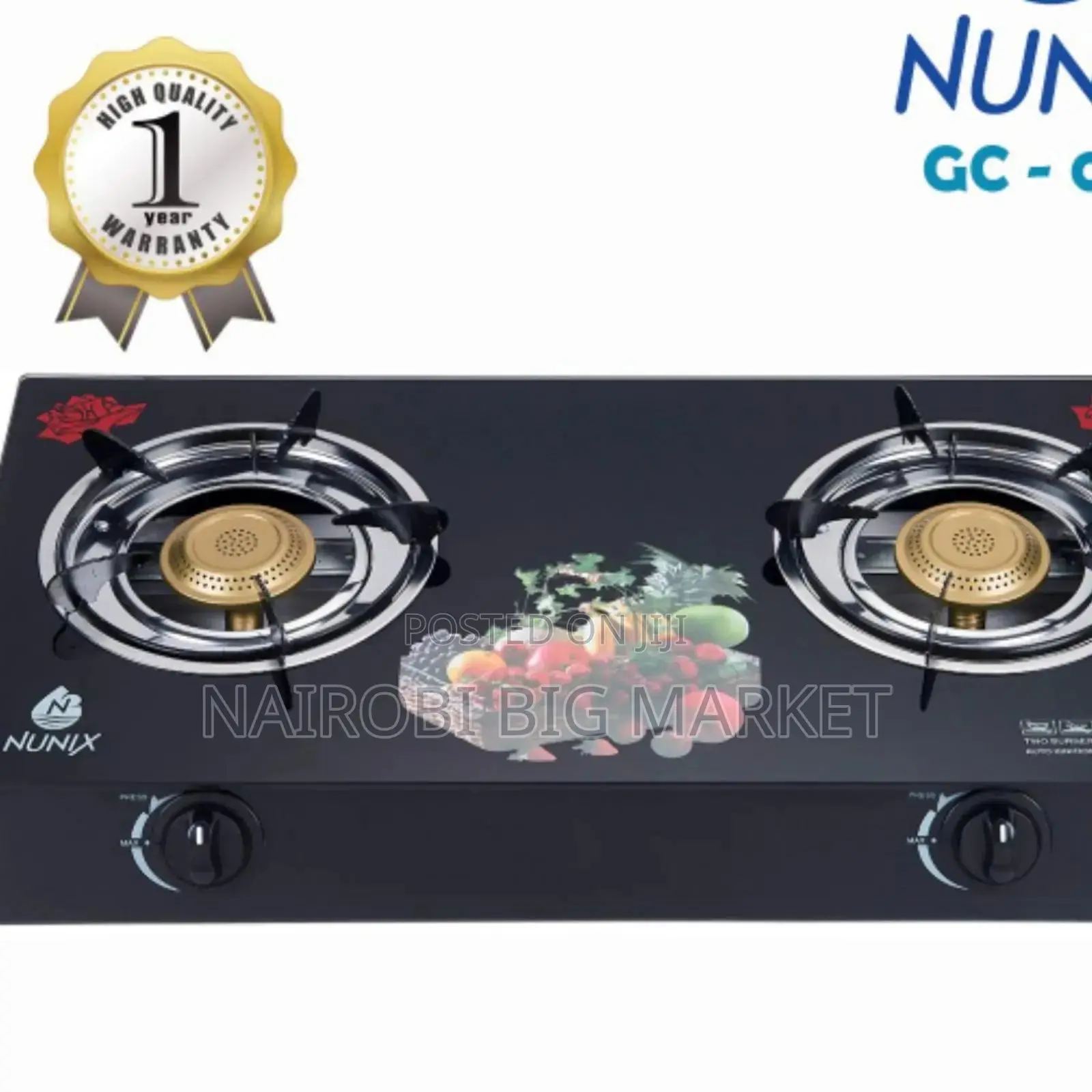 Nunix 2 Burner Glass Table Cooker