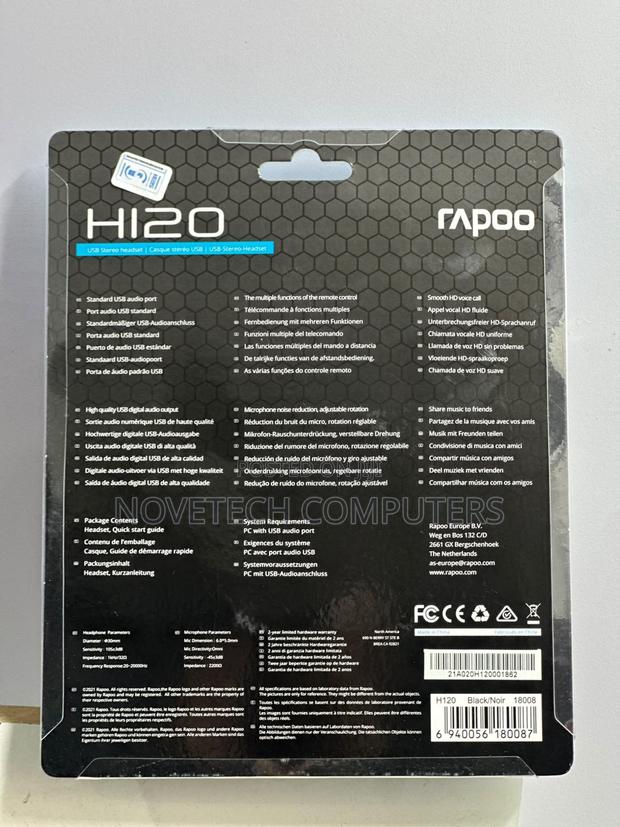 Rapoo H120 USB-A Wired Stereo HeadseT - thumbnail 2