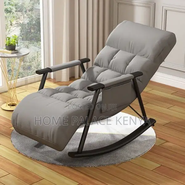 Rocking Chair; Premium Modern Rocking Chair With Cushioned Seating