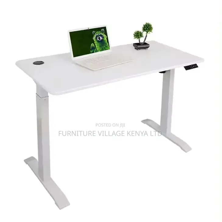 Standing Desk; White 1.4 M Electric Adjustable Standing Desk