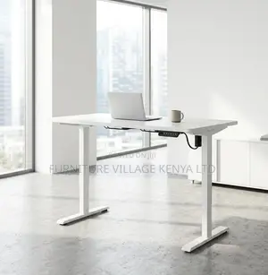 Standing Desk; White 1.4 M Electric Adjustable Standing Desk