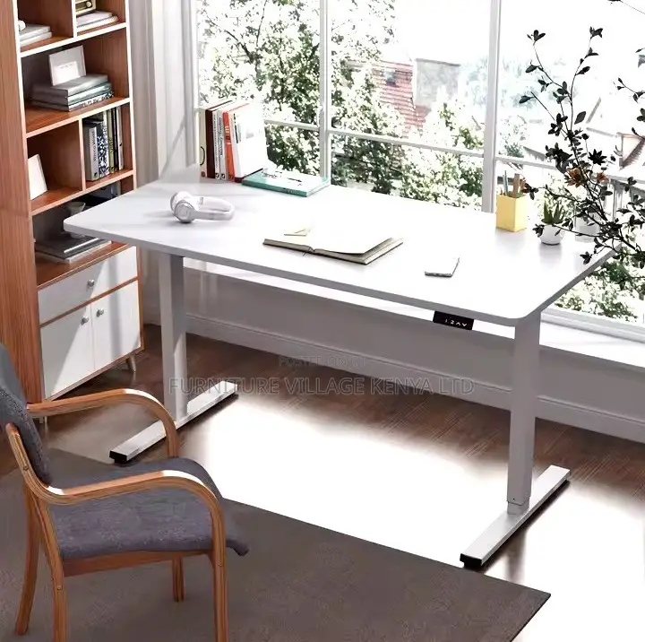 Standing Desk; White 1.4 M Electric Adjustable Standing Desk