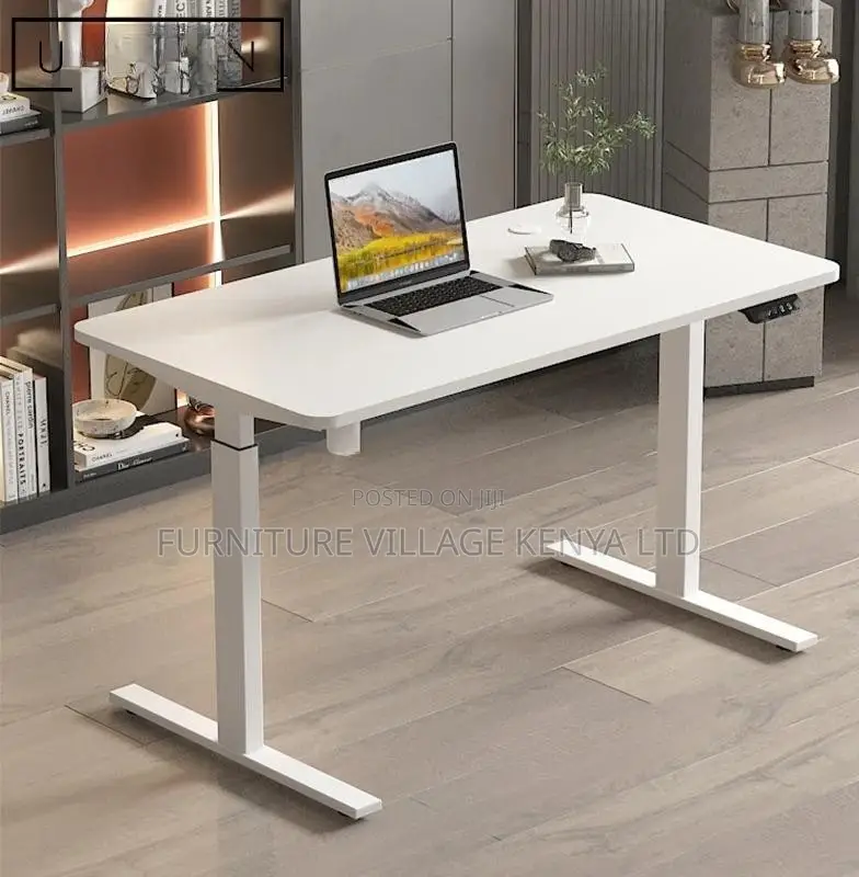 Standing Desk; White 1.4 M Electric Adjustable Standing Desk