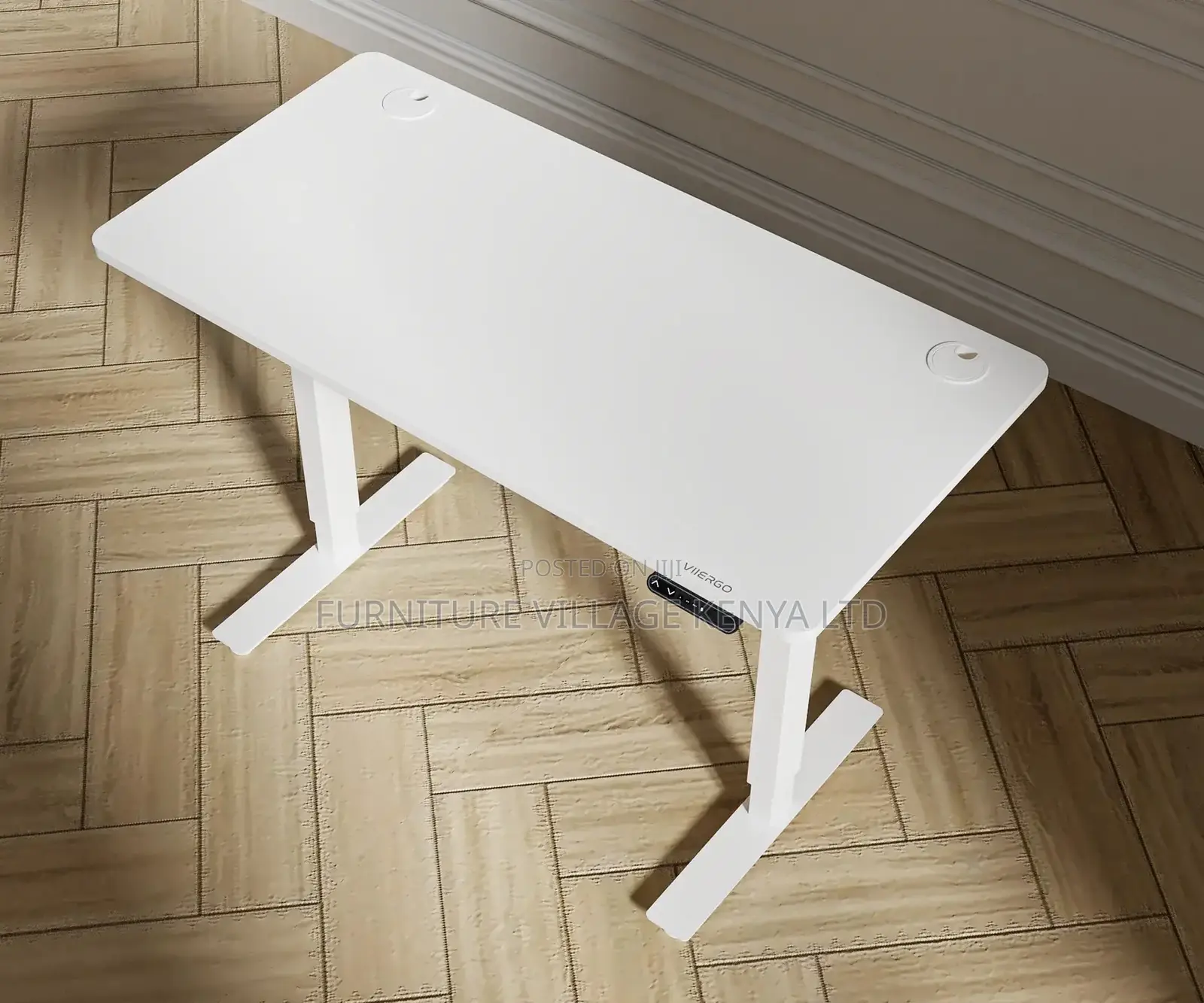 Standing Desk; White 1.4 M Electric Adjustable Standing Desk