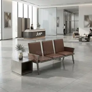 Office Bench; Three Seater Padded Upholstered Reception Bench Seat