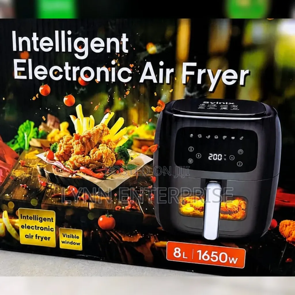 Syinix Air Fryer 8L
<>Digital Display 
<>1650w