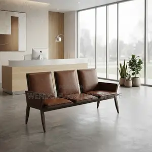 Office Bench; Three Seater Padded Upholstered Reception Bench Seat