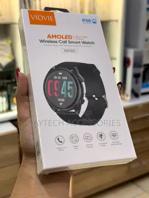 VIDVIE SW1617AMOLED Screen Wireless Call Smart Watch - Black